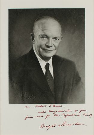 Lot #102 Dwight D. Eisenhower Signed Photograph - Image 1