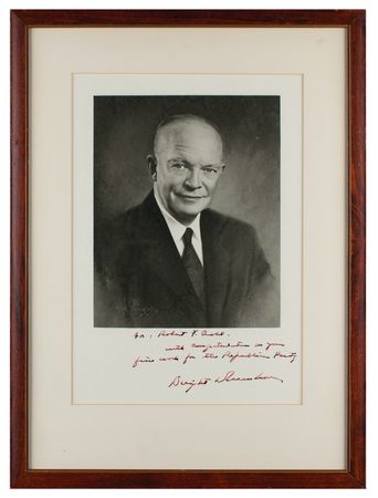 Lot #102 Dwight D. Eisenhower Signed Photograph - Image 2