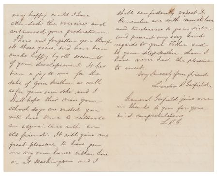 Lot #40 James A. Garfield Letter Signed - Image 4