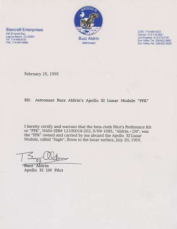 Lot #3201 Buzz Aldrin's Apollo 11 Lunar Flown Communion Personal Preference Kit - Image 5