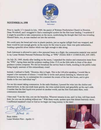 Lot #3201 Buzz Aldrin's Apollo 11 Lunar Flown Communion Personal Preference Kit - Image 6