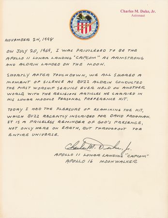 Lot #3201 Buzz Aldrin's Apollo 11 Lunar Flown Communion Personal Preference Kit - Image 7