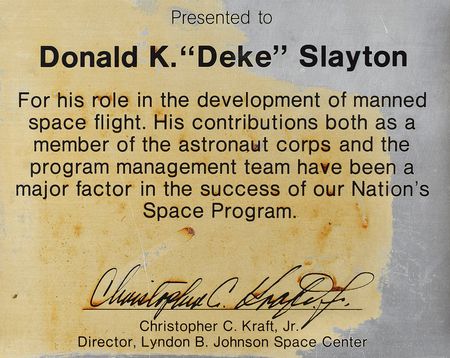 Lot #3220 Deke Slayton's Apollo 11 and Apollo-Soyuz Flown Flag Display - Image 2