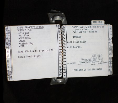 Lot #3433 Gene Cernan's Apollo 17 Flown Lunar Surface-Used EVA-3 Cuff Checklist - Image 10