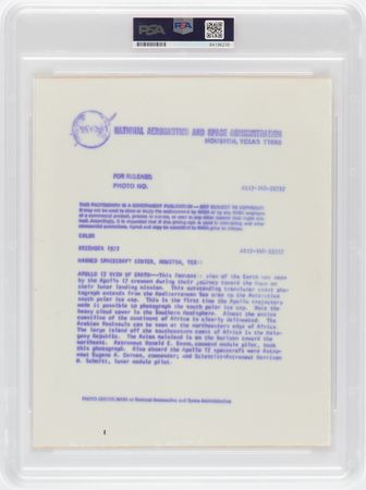 Lot #3445 Apollo 17 Original 'Type 1' Photograph - Image 2