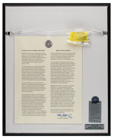 Lot #3382 Dave Scott's Apollo 15 Flown/Lunar Landed Flag Display - Image 2