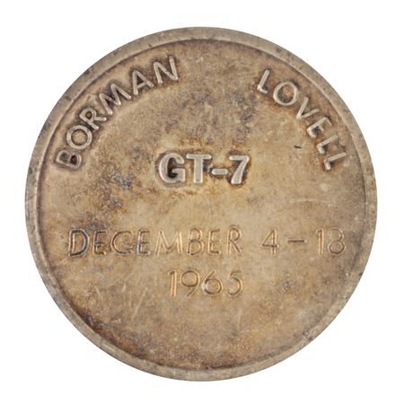 Lot #3076 James Lovell's Gemini 7 Flown Fliteline Medallion - Image 2