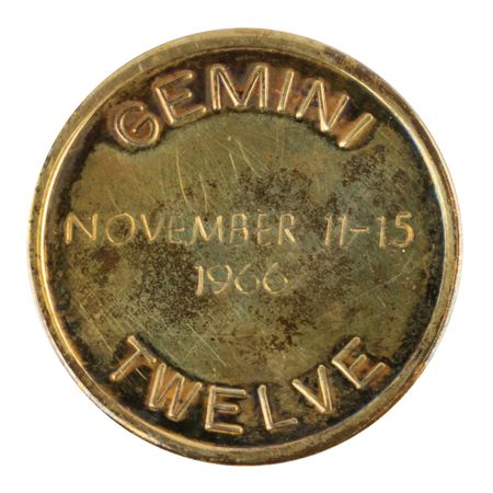Lot #3075 James Lovell's Gemini 12 Flown Fliteline Medallion - Image 2