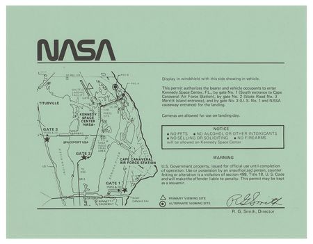 Lot #3558 STS-51-L Vehicle Permit - Image 2