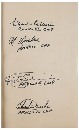 Lot #3468 Apollo Astronauts (8) Signed 'From the Earth to the Moon' Book - Image 3