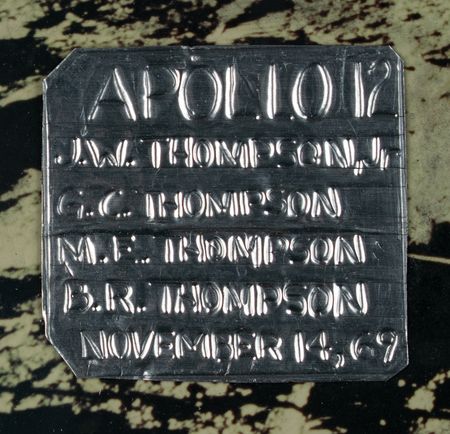 Lot #3268 Apollo 12 Lunar Surface Flown Television Camera Plaque - Image 2
