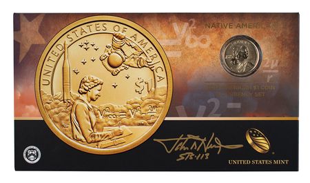 Lot #3539 John Herrington Twice-Signed Native American Currency Set - Image 2