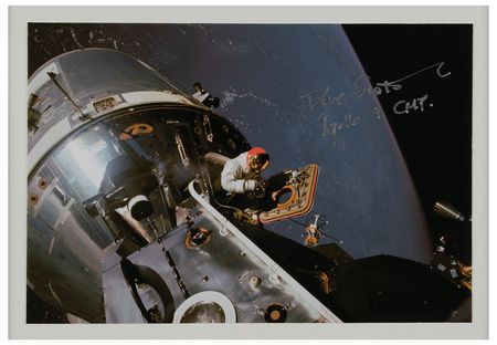 Lot #3163 Apollo 9 Flown Robbins Medallion and Patch Display from the Collection of Dave Scott - Image 4