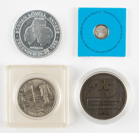 Lot #3133 Space Medallions (4) Minted with Flown