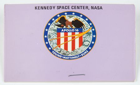 Lot #3417 Alan Bean's Apollo 16 Launch Viewing Badge - Image 1