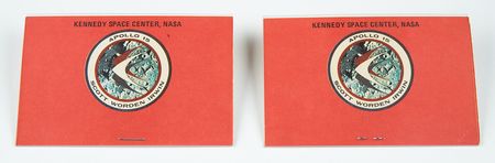 Lot #3376 Alan Bean's Pair of Apollo 15 Launch Viewing Badges - Image 1