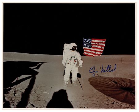 Lot #3356 Edgar Mitchell Signed Oversized Photograph - Image 1