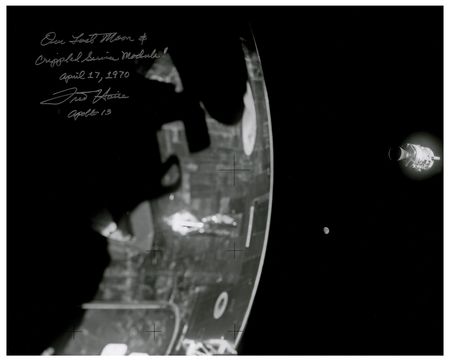 Lot #3331 Fred Haise Signed Oversized Photograph - Image 1