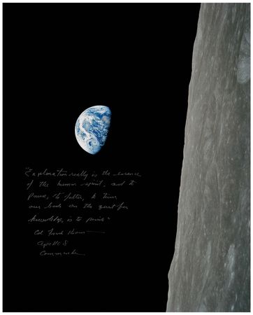 Lot #3156 Frank Borman Signed Oversized Photograph - Image 1