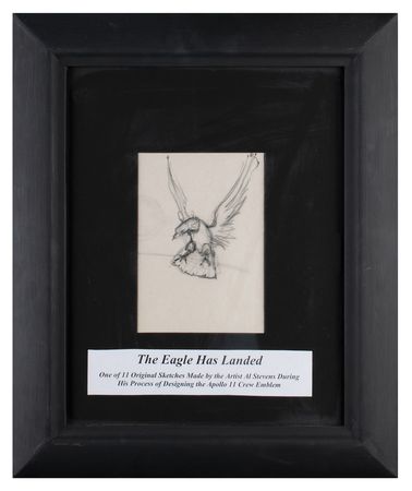 Lot #3672 Apollo 11: Al Steven Original Apollo 11 Emblem Sketch - Image 1