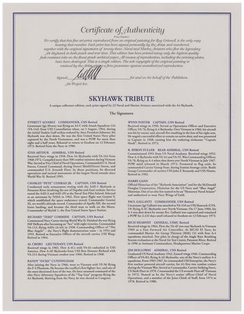 Lot #3688 A4 Skyhawk Aviators Signed Print - Image 3