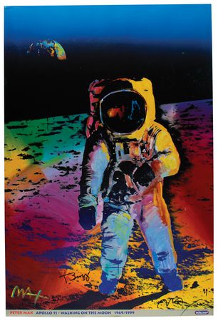Lot #3196 Buzz Aldrin and Peter Max Signed Print - Image 1