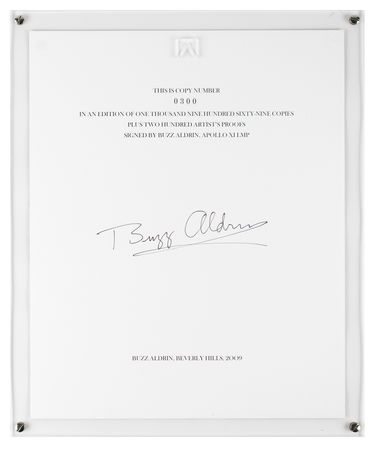 Lot #3192 Buzz Aldrin Signed Print and Limited Edition Moonfire Book - Image 3