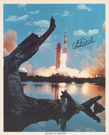 Lot #3422 Charlie Duke Signed Photograph - Image 1