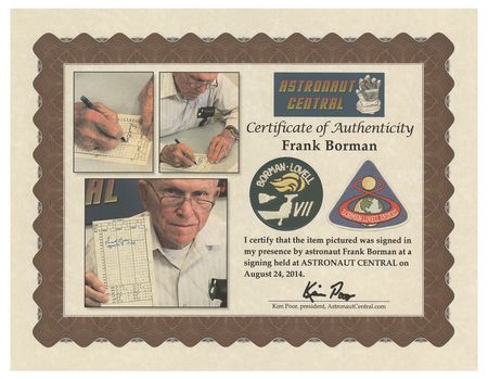 Lot #3147 Apollo 8 'Updates' Book Page Signed by Borman and Lovell [Attested to as Flown by Florian Noller] - Image 6