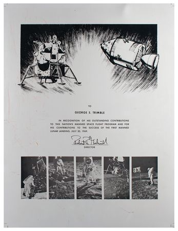 Lot #3252 Apollo 11: George S. Trimble Metallic Recognition Award - Image 1