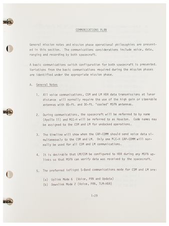 Lot #3208 Apollo 11 Preliminary Flight Plan and (6) NASA Photographs - Image 2