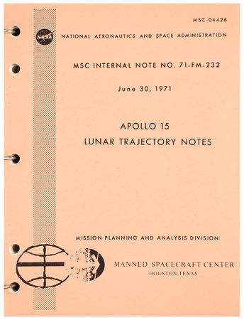 Lot #3371 Apollo 15 Lot of (6) NASA Manuals and Releases: Complete and Incomplete - Image 1