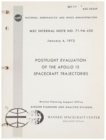 Lot #3371 Apollo 15 Lot of (6) NASA Manuals and Releases: Complete and Incomplete - Image 3