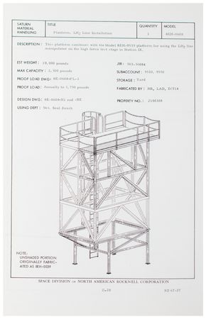 Lot #3132 Saturn V Rocket: S-II Engineering Catalog and Sticker Sheet - Image 2