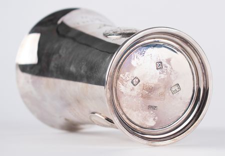 Lot #3218 Apollo 11: Silver Beaker with Case Signed by Michael Collins  - Image 3