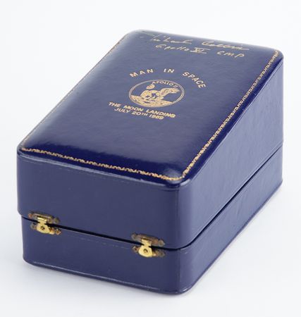 Lot #3218 Apollo 11: Silver Beaker with Case Signed by Michael Collins  - Image 5
