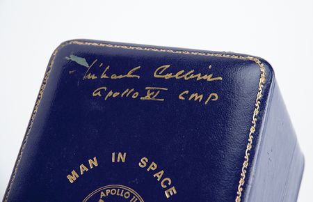 Lot #3218 Apollo 11: Silver Beaker with Case Signed by Michael Collins  - Image 6
