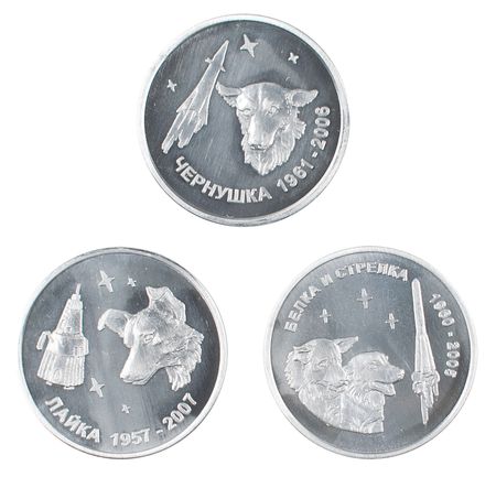 Lot #3603 Russian Space Dog Coins - Image 1