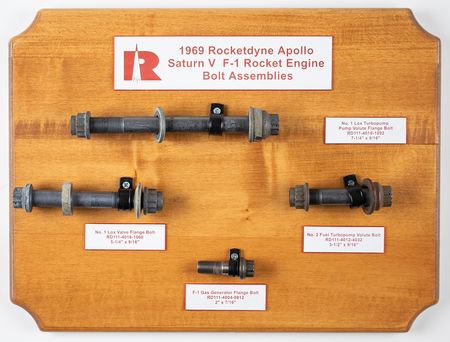 Lot #3641 Apollo Saturn V F-1 Rocket Engine Bolt Assemblies - Image 1