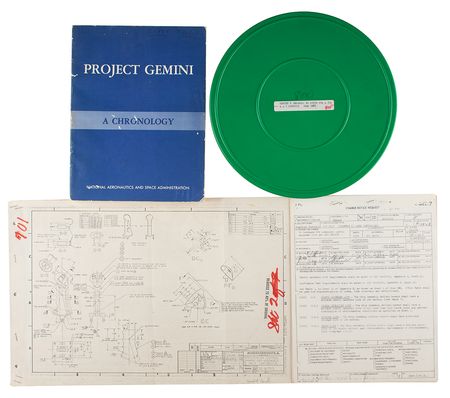 Lot #3092 Project Gemini: Film Reel, Report, and Hand Controller Blueprint - Image 1