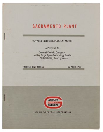 Lot #3667 Voyager: Aerojet Retropulsion Motor Blueprints and Report - Image 2