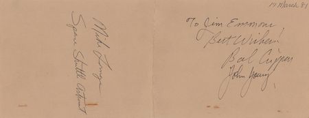 Lot #3552 STS-1: John Young and Bob Crippen Signed Parking Pass - Image 1