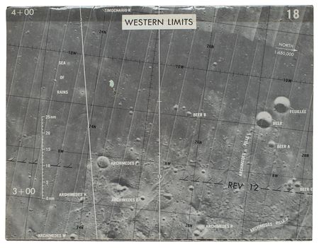 Lot #3375 Apollo 15 Training-Used Orbit Monitor Chart - Image 1