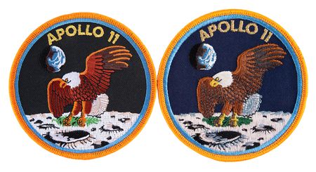 Lot #3236 Apollo 11 Pair of Lion Brothers Mission Patches - Image 1