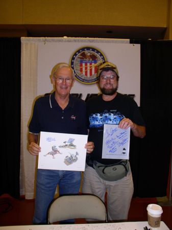 Lot #3472 Apollo Moonwalkers (4) Signed Grumman LM Lithographs - Image 6