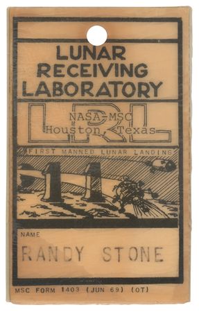 Lot #3239 Apollo 11 Access Badge: Randy Stone - Image 1