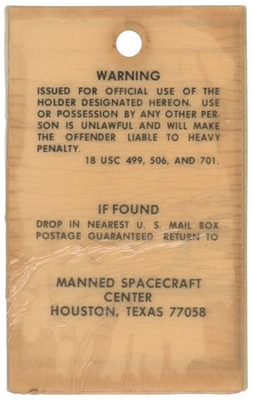 Lot #3239 Apollo 11 Access Badge: Randy Stone - Image 2
