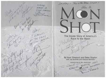Lot #3471 Apollo Astronauts Multi-Signed Book Presented to Wally Schirra - Image 2