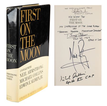Lot #3203 Apollo 11 Signed Book - Image 1