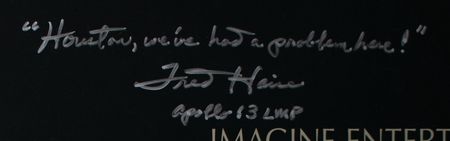 Lot #3310 Fred Haise Signed Apollo 13 Movie Poster - Image 2
